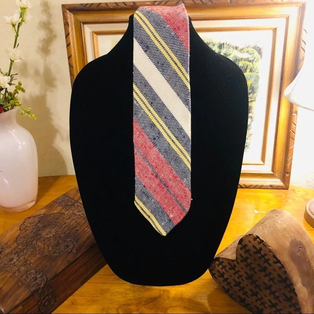 Men’s Red and Blue Silk Touch Micro Fibre Tie